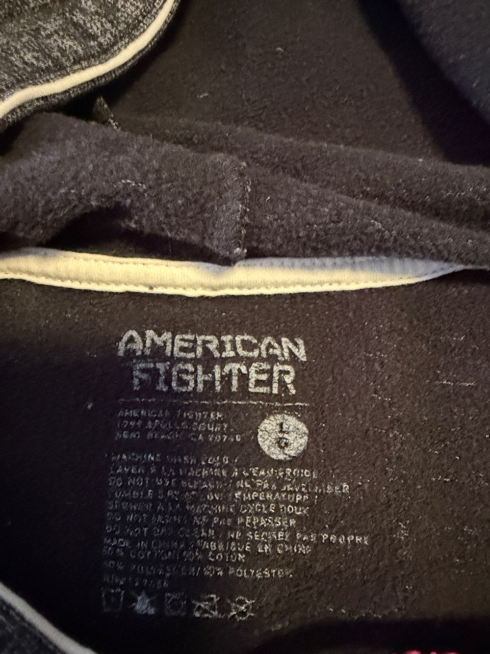 American Fighter Women’s  Grey & Pink Full-Zip Hooded Jacket - Picture 3 of 6